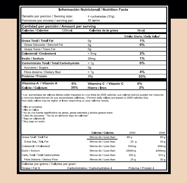 PROTEÍNA SABOR NEUTRO X 1 KILO
