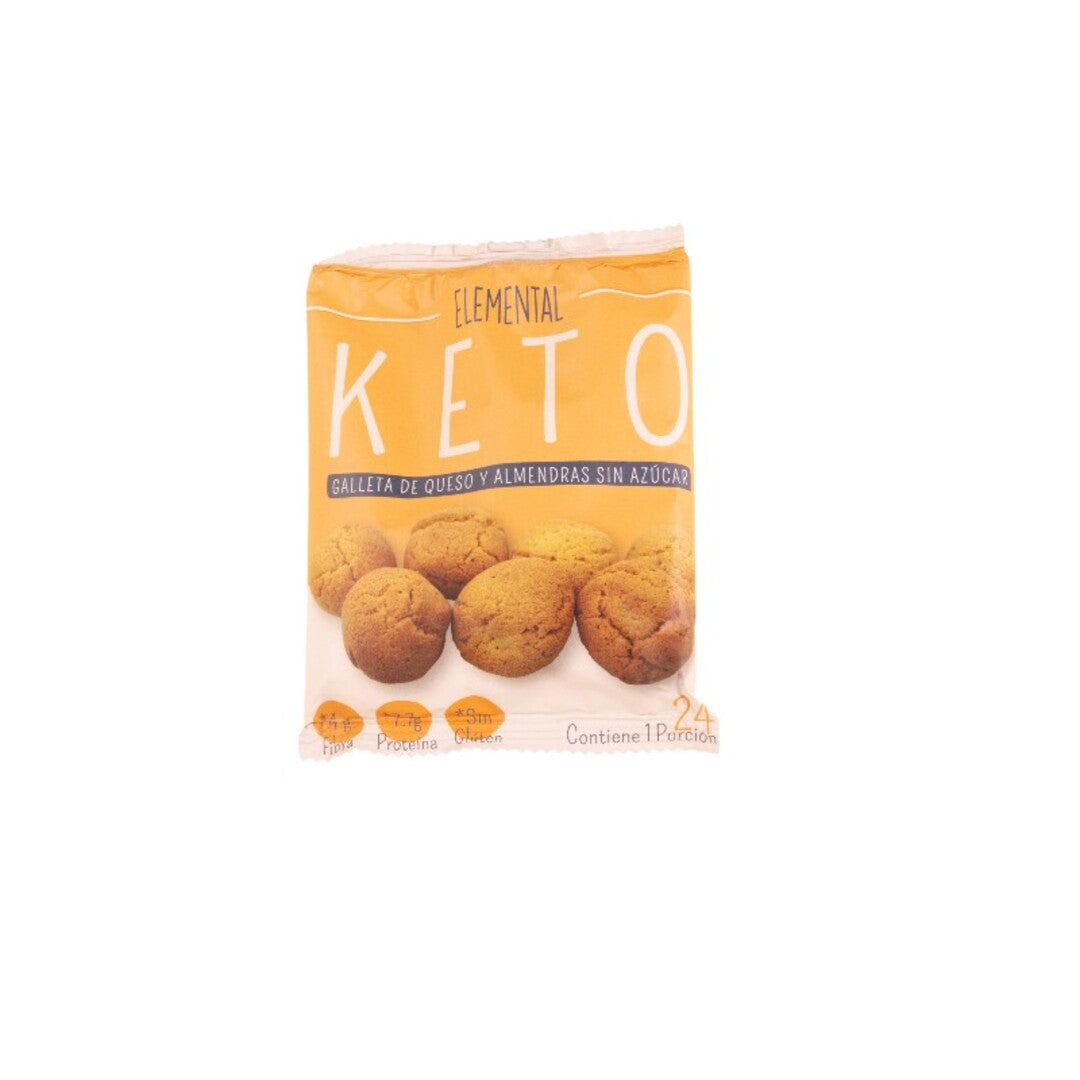 KETO-Galleta queso y almendras natural x 8
