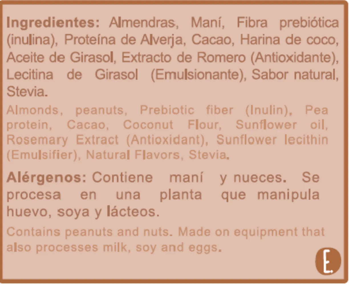 GALLETA VEGANA DE PROTEÍNA CACAO X 12 UNI