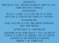 PROTEÍNA VAINILLA (SIN DULCE) X 1 KILO