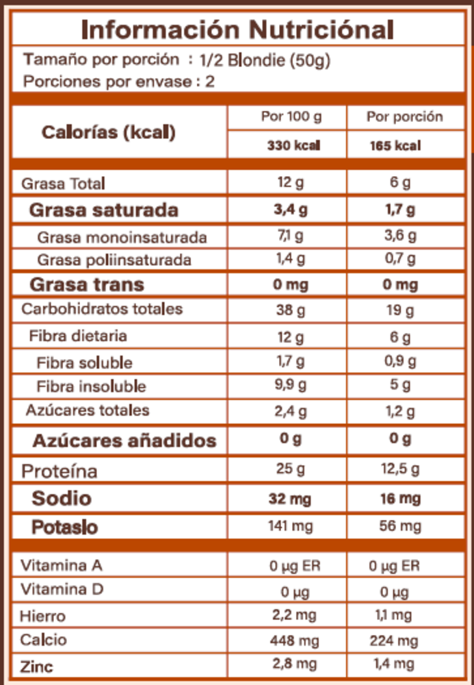 BLONDIE CHOCOLATE BLANCO CON PROTEÍNA CAJAX10