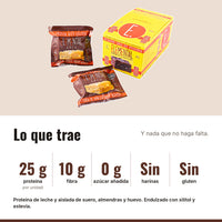 Blondie Chocolate Blanco con Proteína Caja x 10: 25 g proteína, 10 g fibra, 0 g azúcar añadida, Sin harinas, Sin gluten