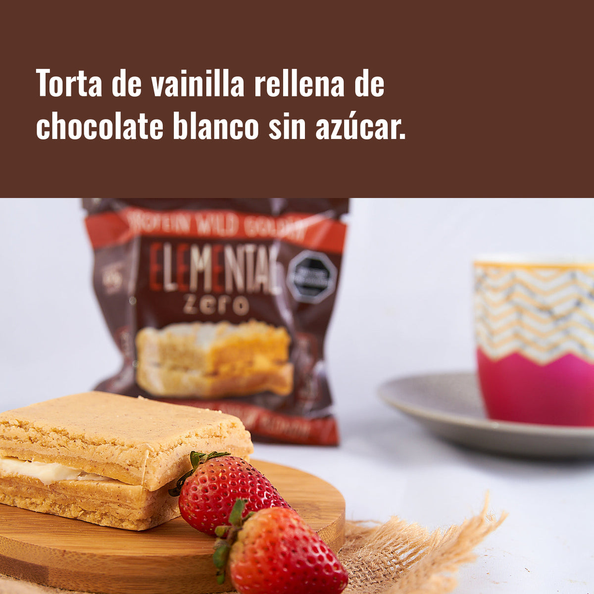 Blondie Chocolate Blanco con Proteína Caja x 10 en una preparación
