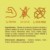 Ingredientes e información alergénica de Brownie Caramelo con Proteína Caja x 10