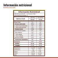 Tabla nutricional de Brownie Chocolate con Proteína Caja x 10