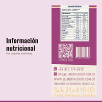 Tabla nutricional de Brownie Keto x 8