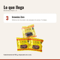 Qué incluye Brownies con Proteína Pack x 3