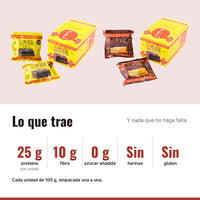 Caja Surtida Brownies y Blondies x 10: 25 g proteína, 10 g fibra, 0 g azúcar añadida, Sin harinas, Sin gluten