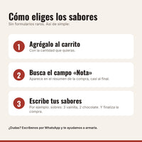 Cómo elegir los sabores de Caja Surtida: Lo Quiero Todo con el campo Nota