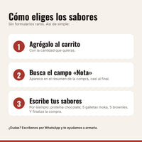 Cómo elegir los sabores de Combo En Forma con el campo Nota