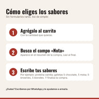 Cómo elegir los sabores de Combo Full Proteína con el campo Nota