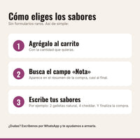 Cómo elegir los sabores de Combo Keto x 10 con el campo Nota