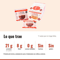 Galleta Chocolate con Proteína Caja x 10: 21 g proteína, 8 g fibra, 0 g azúcar añadida, Sin harinas, Sin gluten