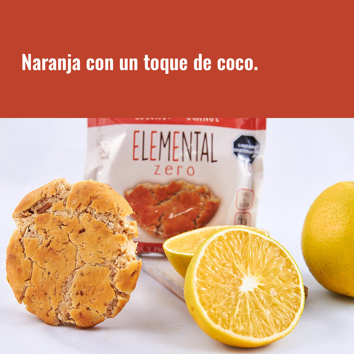 Galleta Coco-Naranja con Proteína Caja x 10 en una preparación