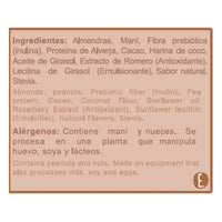 Ingredientes e información alergénica de Galleta Vegana Roots Cacao x 12