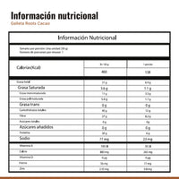 Tabla nutricional de Galleta Vegana Roots Cacao x 12