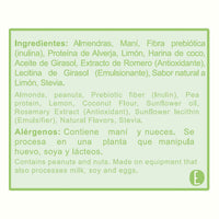Ingredientes e información alergénica de Galleta Vegana Roots Limón x 12