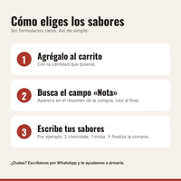 Cómo elegir los sabores de Galletas con Proteína Pack x 3 con el campo Nota