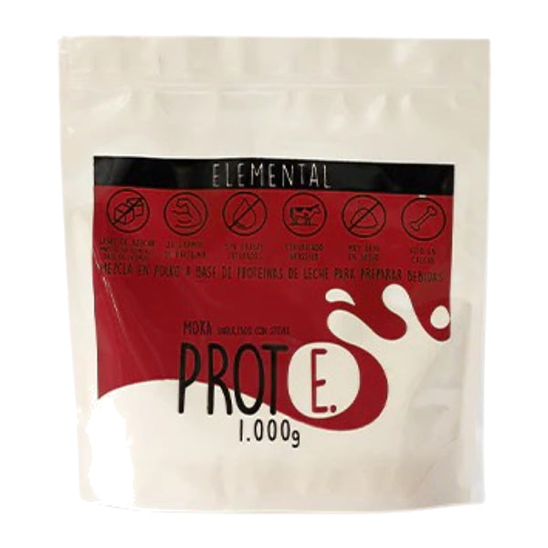 Bolsa de proteína en polvo de 1 kg Elemental Prote E. moka