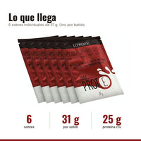 Six-pack de proteína moka: 6 sobres de 31 g