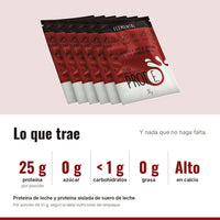 Proteína moka: 25 g de proteína, 0 g de azúcar, menos de 1 g de carbohidratos, 0 g de grasa, alta en calcio