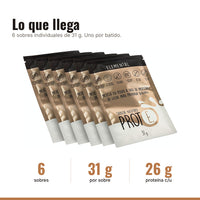 Six-pack de proteína neutra: 6 sobres de 31 g