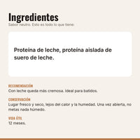 Ingredientes de la proteína neutra