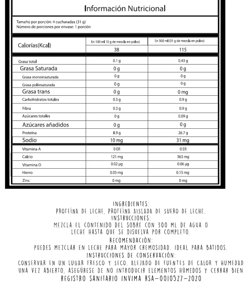 PROTEÍNA SABOR NEUTRA SIX-PACK