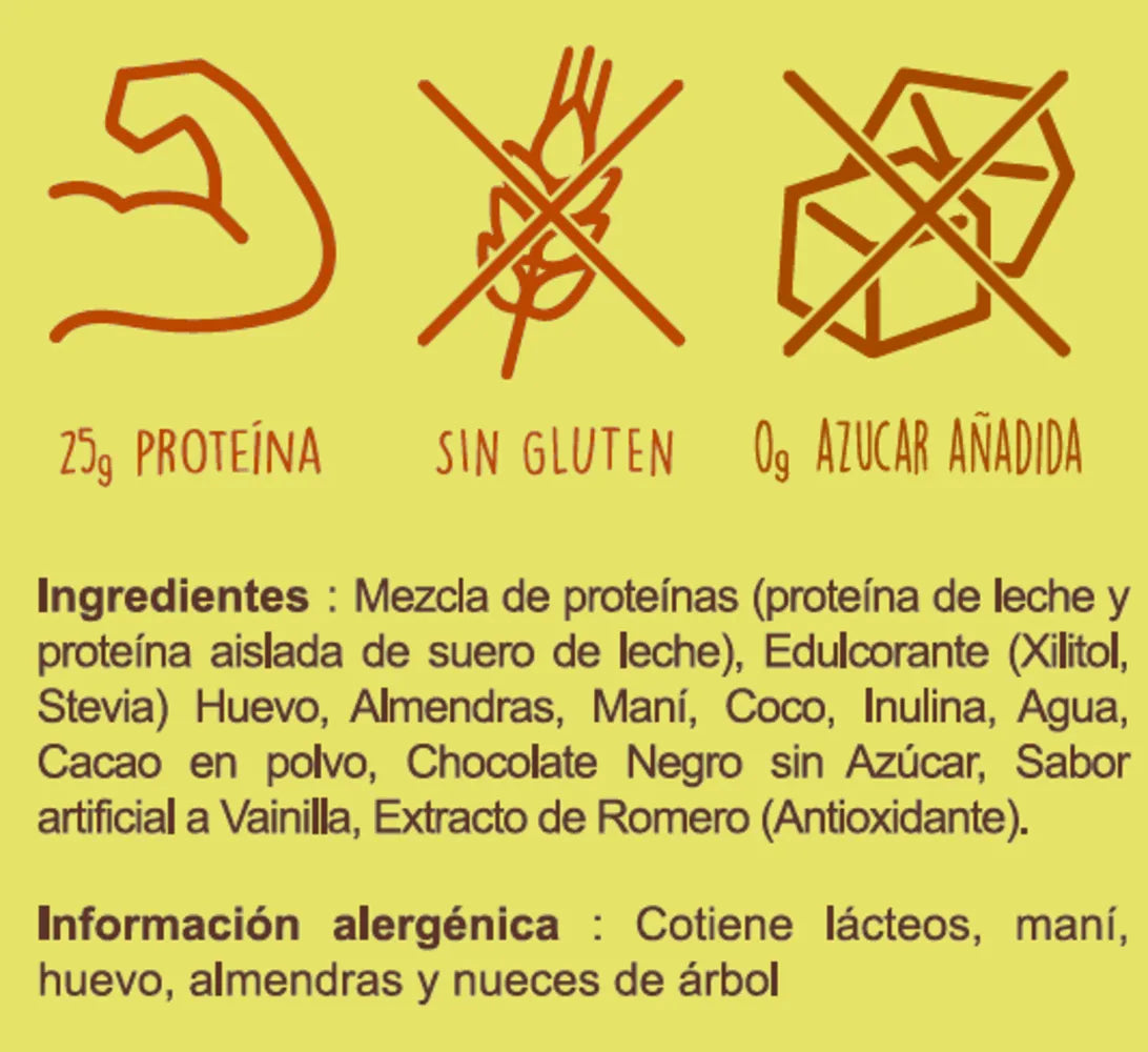 BROWNIE CHOCOLATE CON PROTEÍNA CAJAX10