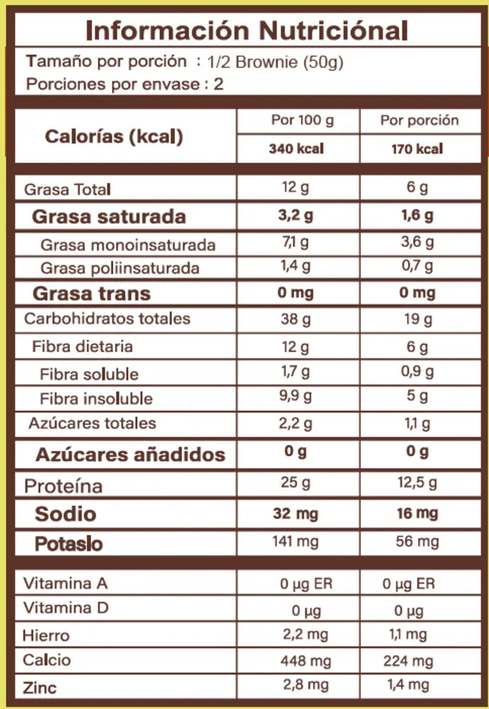 BROWNIE CHOCOLATE CON PROTEÍNA CAJAX10