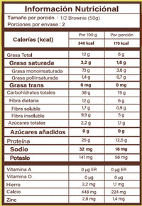 BROWNIE CHOCOLATE CON PROTEÍNA CAJAX10