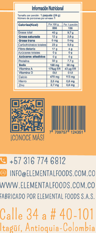 KETO-Galleta queso y almendras natural x 8